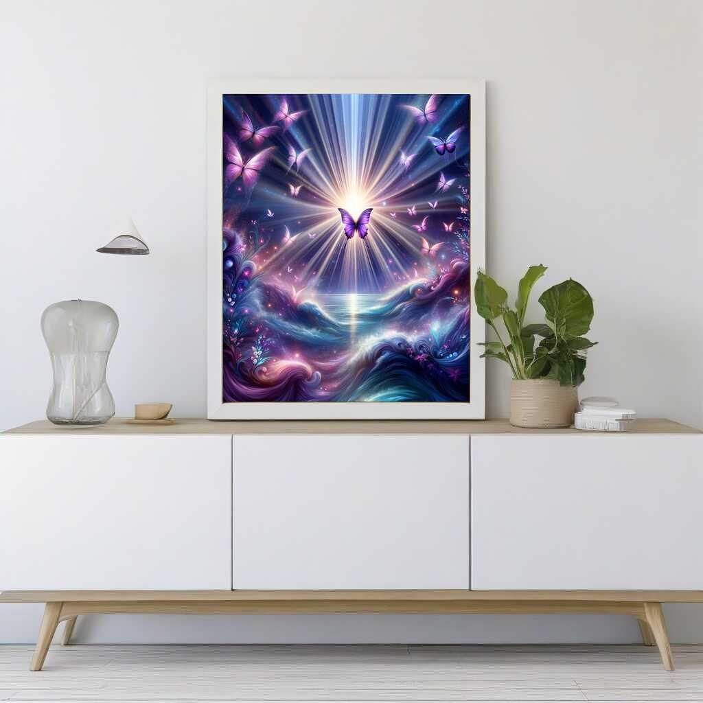 Purple Butterfly — Diamond Painting Kit, product view 2