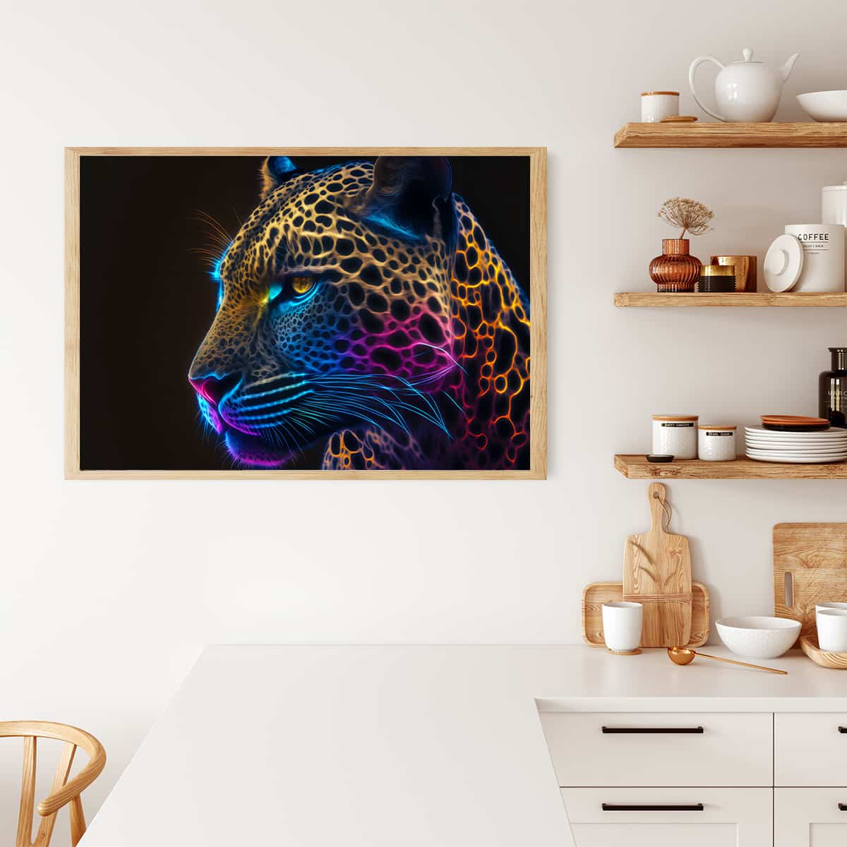 Leopard play of colors — AB Diamond Painting Kit, product view 3