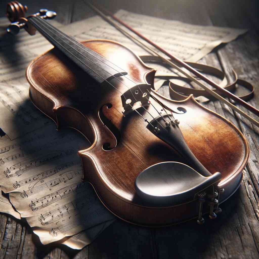 Violin in the Morning Light — Diamond Painting Kit design
