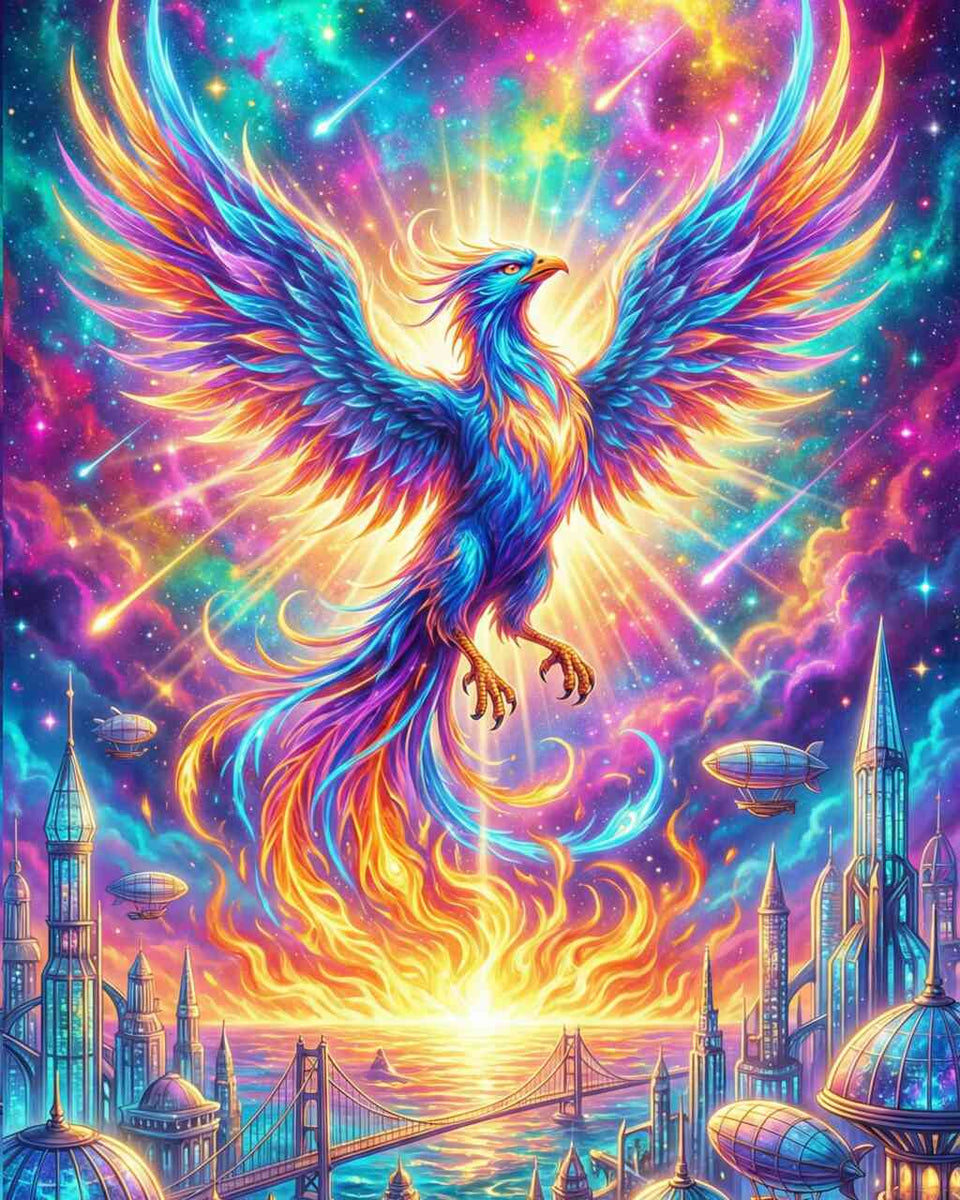 Phoenix of the Dawn — Diamond Painting Kit design
