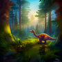 Dinosaurs in the forest — Diamond Painting Kit design