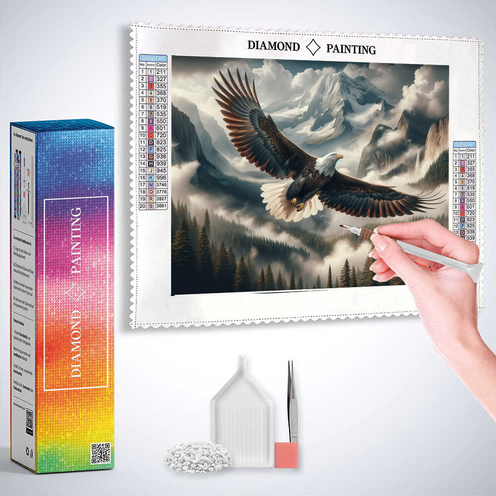 Eagle flight — Diamond Painting Kit, product view 3