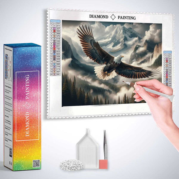 Eagle flight — Diamond Painting Kit, product view 3