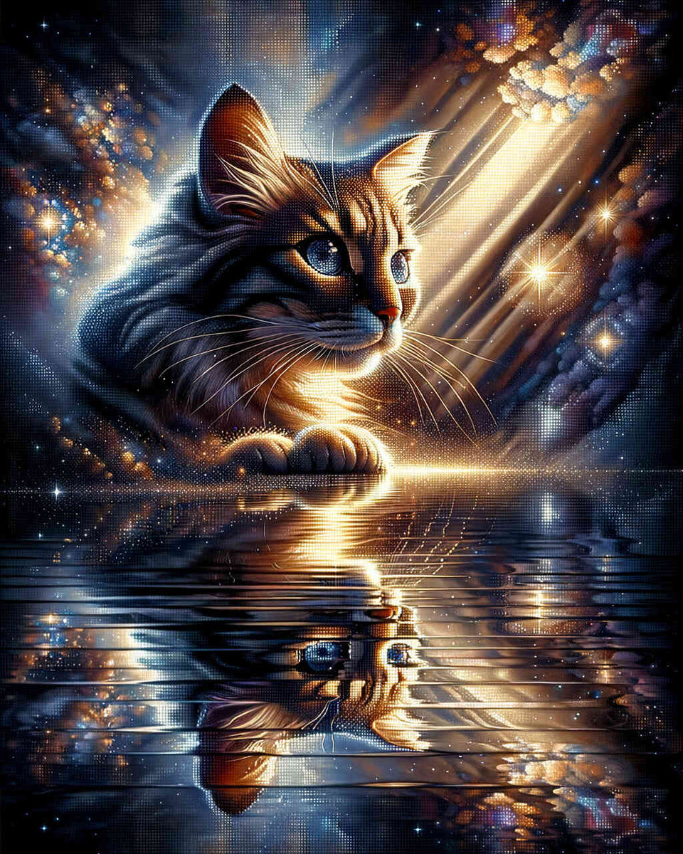 Cat mirror image — Diamond Painting Kit design