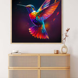 Flying Hummingbird Colored — AB Diamond Painting Kit, product view 3
