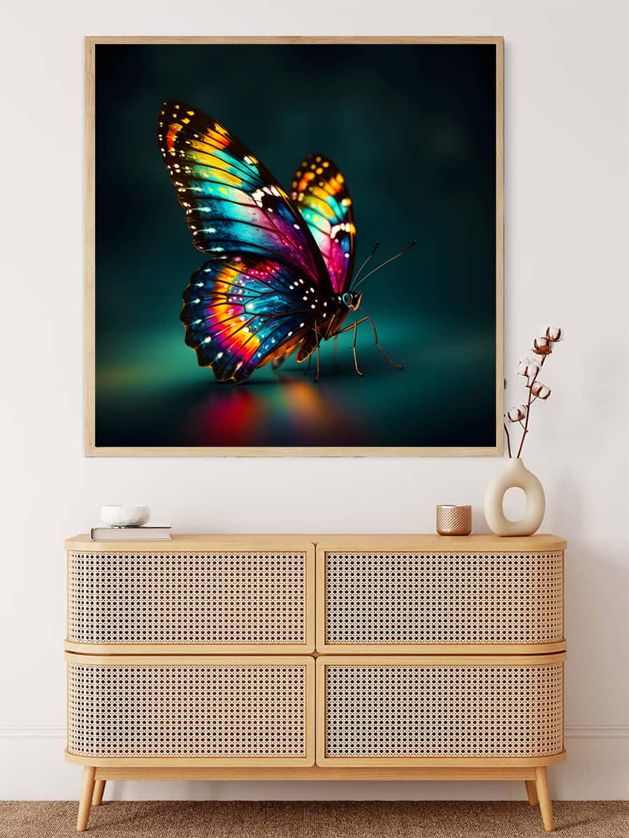 Butterfly sitting — AB Diamond Painting Kit, product view 3