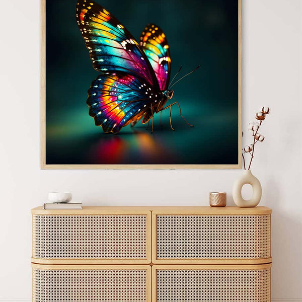 Butterfly sitting — AB Diamond Painting Kit, product view 3