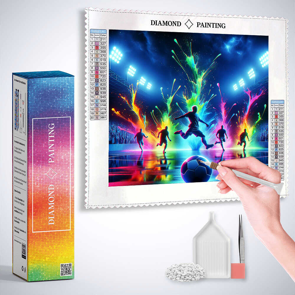 Colors of Soccer Triumph — Diamond Painting Kit, product view 3
