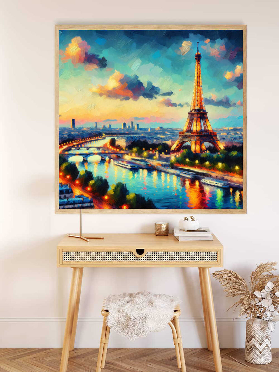 Evening glow in Paris — Diamond Painting Kit, product view 2
