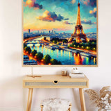 Evening glow in Paris — Diamond Painting Kit, product view 2