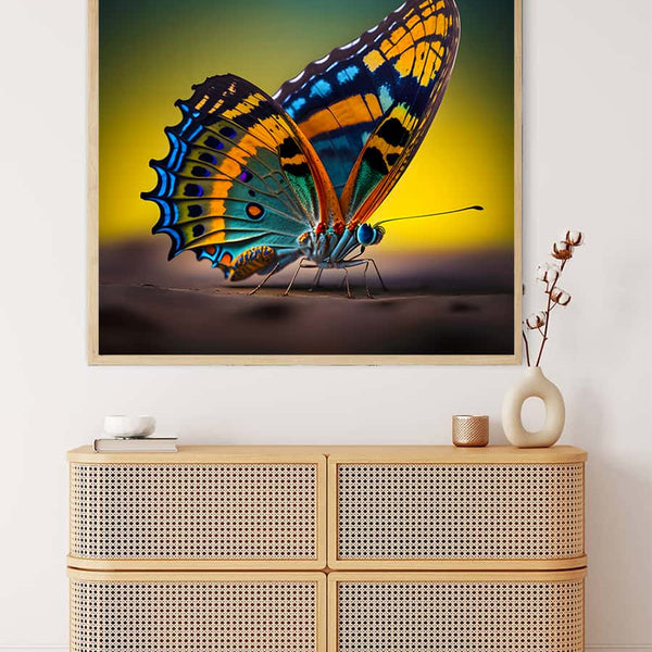 Butterfly on branch — AB Diamond Painting Kit, product view 3