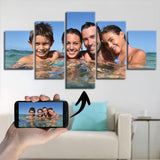 Your Photo in Five Panels — Custom Photo Diamond Painting Kit, product view 2