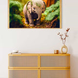 Little elephant in the forest — Diamond Painting Kit, product view 4