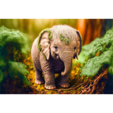 Little elephant in the forest — Diamond Painting Kit design