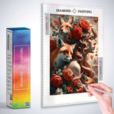 Woman with fox braid — Diamond Painting Kit, product view 3