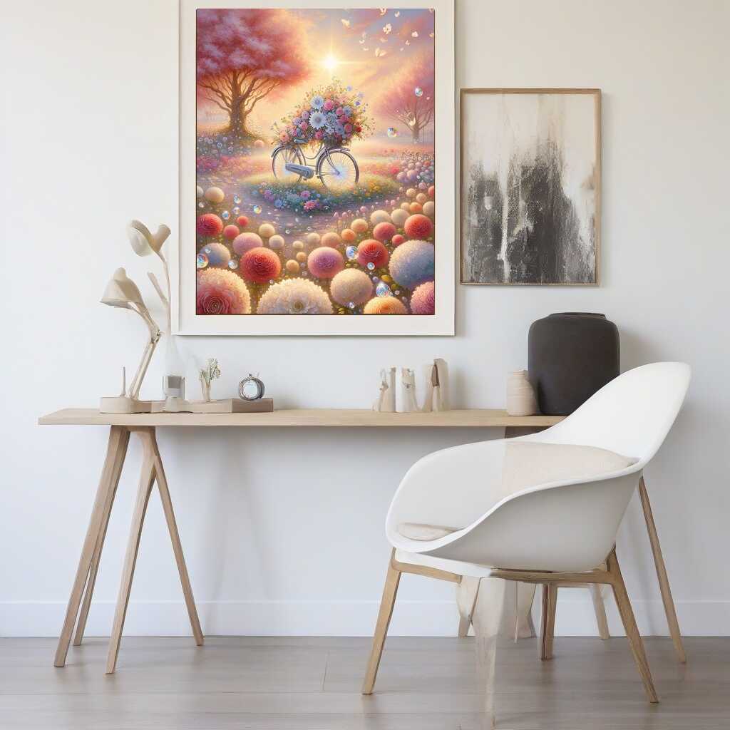 Flower Bicycle — Diamond Painting Kit, product view 2