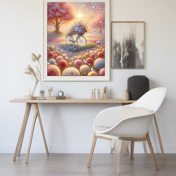 Flower Bicycle — Diamond Painting Kit, product view 2