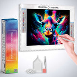 Colorful Abstract Giraffe — Diamond Painting Kit, product view 3