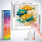 Golden Floral Harmony — Diamond Painting Kit, product view 3