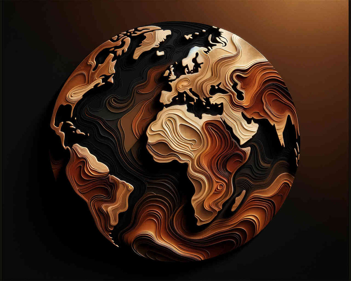 Earth in Brown and Black — Diamond Painting Kit design