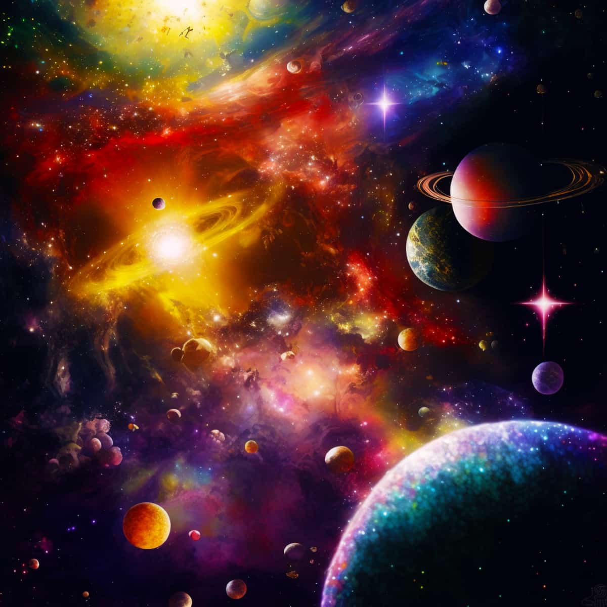 Space Nebula — Diamond Painting Kit design