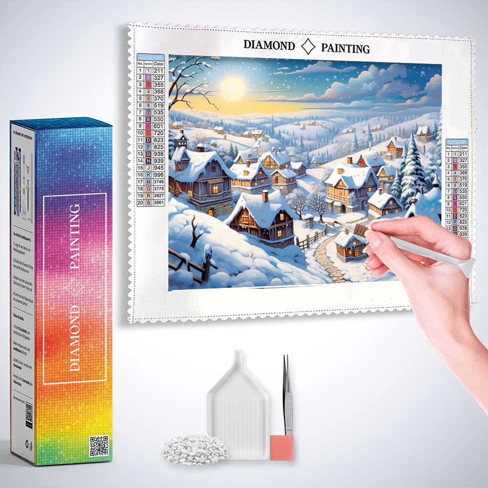 A Winter Dream in White — Diamond Painting Kit, product view 2