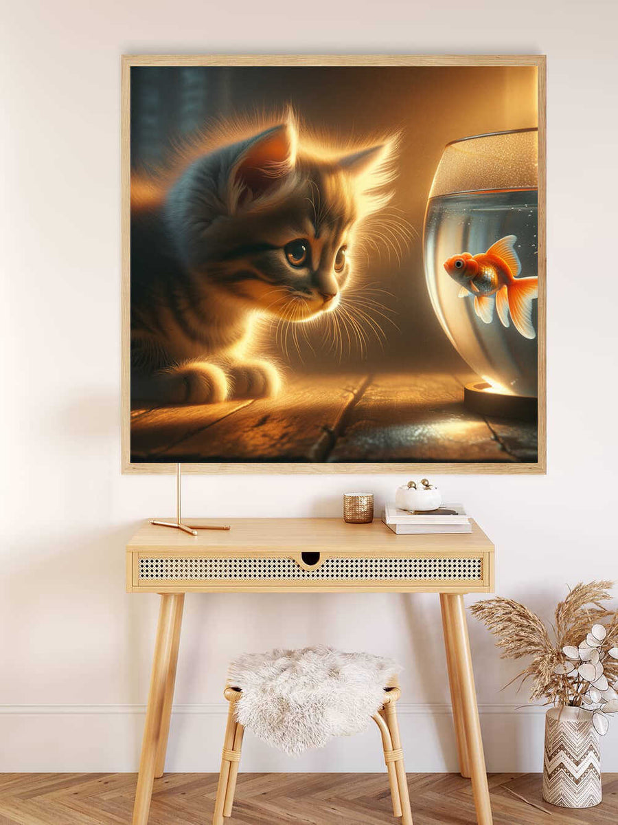 Cat Goldfish — Diamond Painting Kit, product view 2