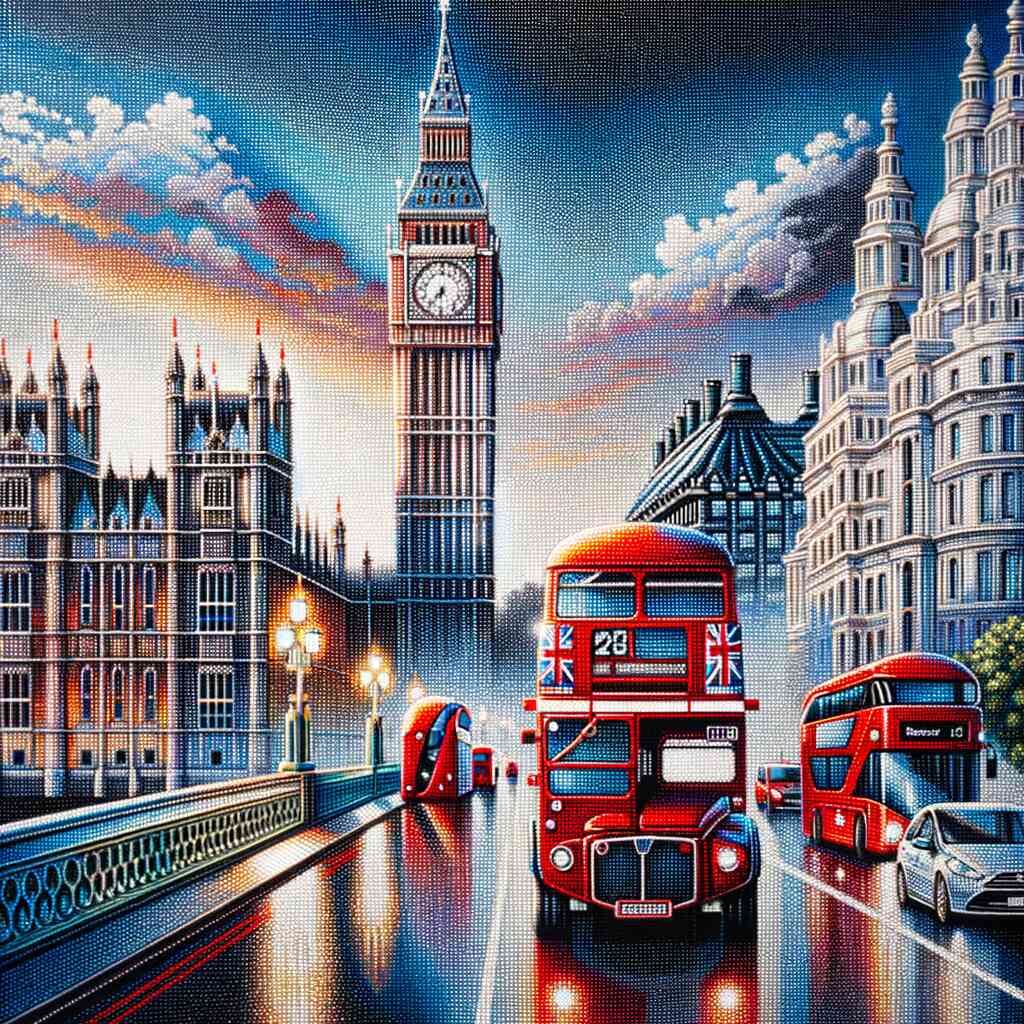 Sights in London — Diamond Painting Kit design