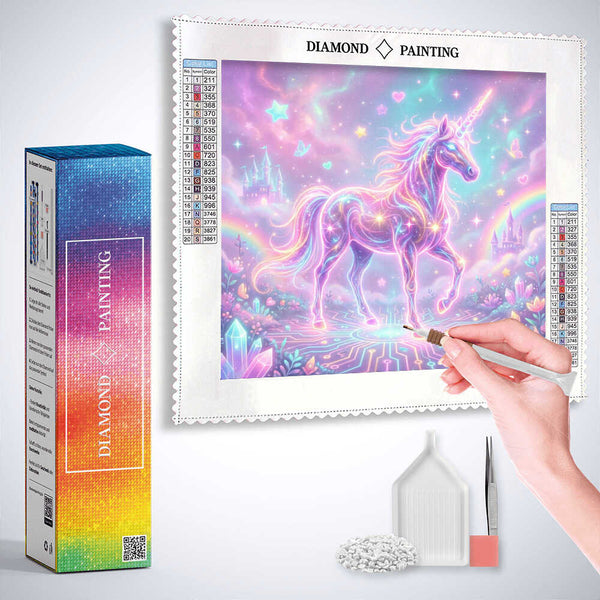 The Unicorn's Magical Awakening — Diamond Painting Kit, product view 3