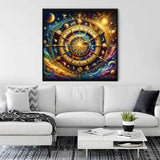 Sundial, Mandala — Diamond Painting Kit, product view 2