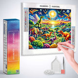 Colorful dinosaur world — Diamond Painting Kit, product view 3