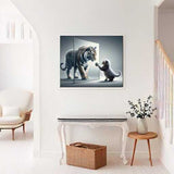 Kitten with a Tiger Reflection — Diamond Painting Kit, product view 2