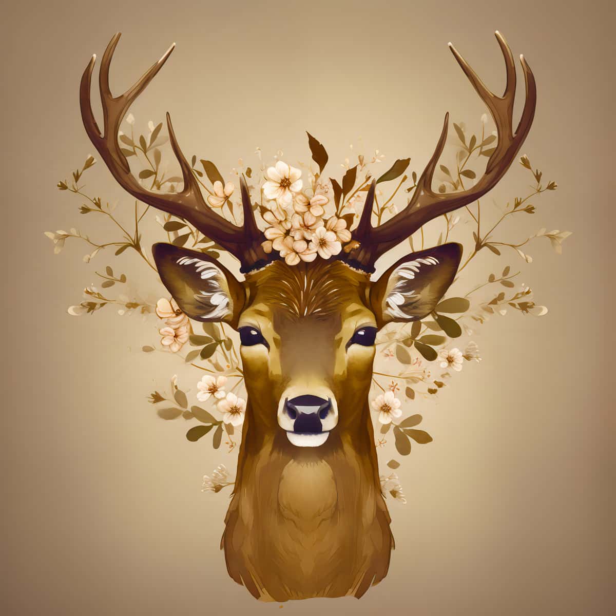 Deer profile — AB Diamond Painting Kit design