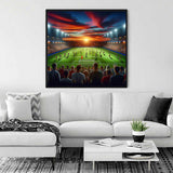 Evening glow in the stadium — Diamond Painting Kit, product view 2