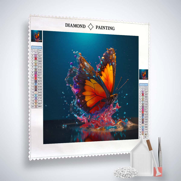 Butterfly bathing — AB Diamond Painting Kit, product view 2