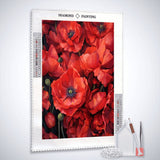 A bouquet of red poppies — Diamond Painting Kit, product view 2
