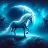 Unicorn in the Moonlight — Diamond Painting Kit design