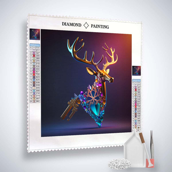 Deer in a beam of light — AB Diamond Painting Kit, product view 2