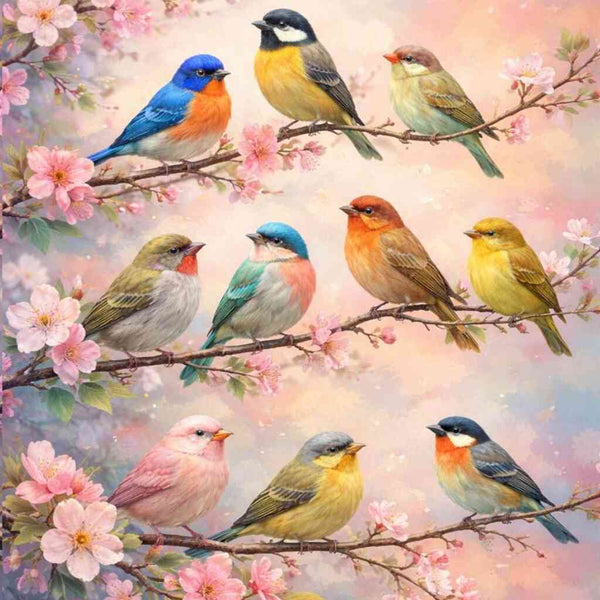 Spring Songbirds — Diamond Painting Kit design