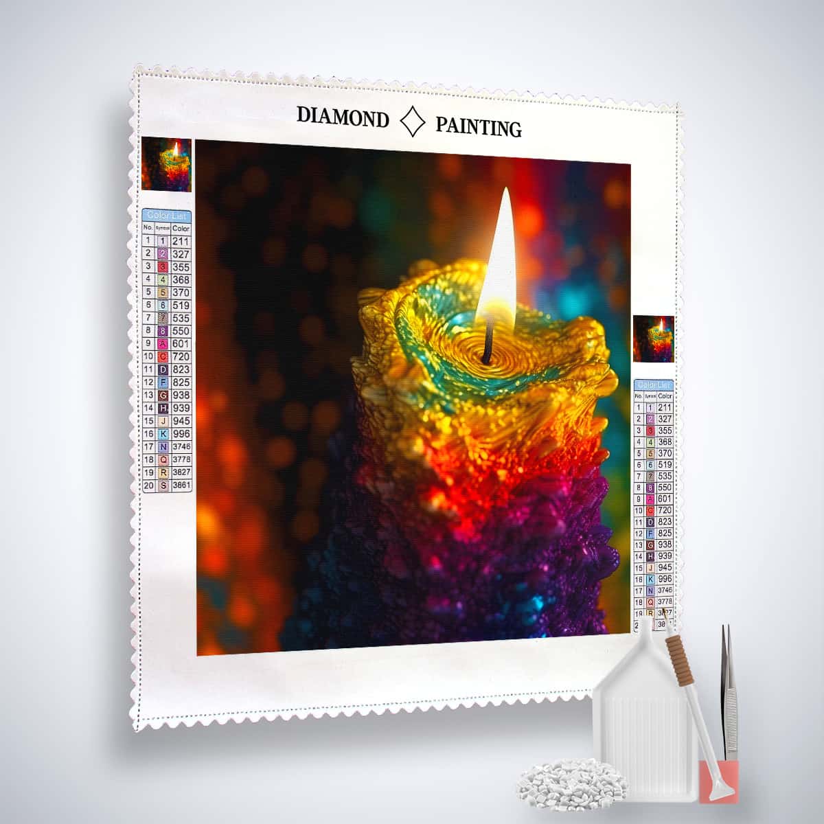 Burning Candle — AB Diamond Painting Kit, product view 2