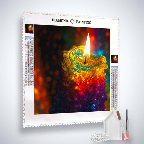 Burning Candle — AB Diamond Painting Kit, product view 2