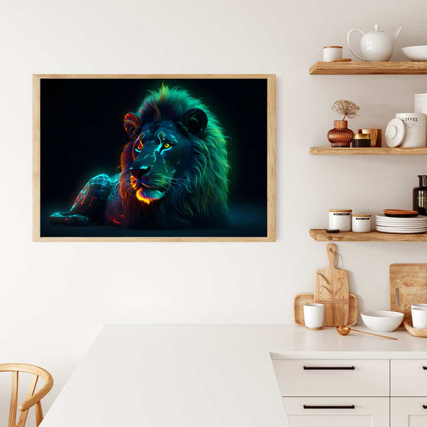Lion at night — AB Diamond Painting Kit, product view 3