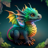 Little dragon really big — AB Diamond Painting Kit design