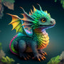 Little dragon really big — AB Diamond Painting Kit design