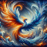 Phoenix water and fire — Diamond Painting Kit design