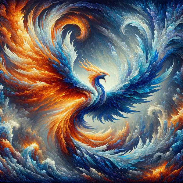 Phoenix water and fire — Diamond Painting Kit design