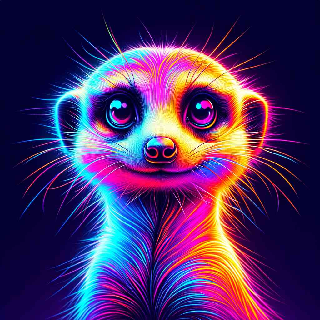 The Colorful Meerkat — Diamond Painting Kit design
