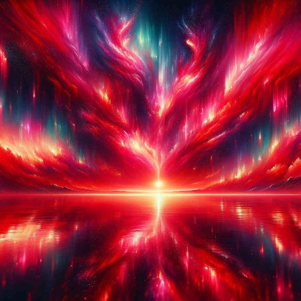 Northern Lights in Red — Diamond Painting Kit design