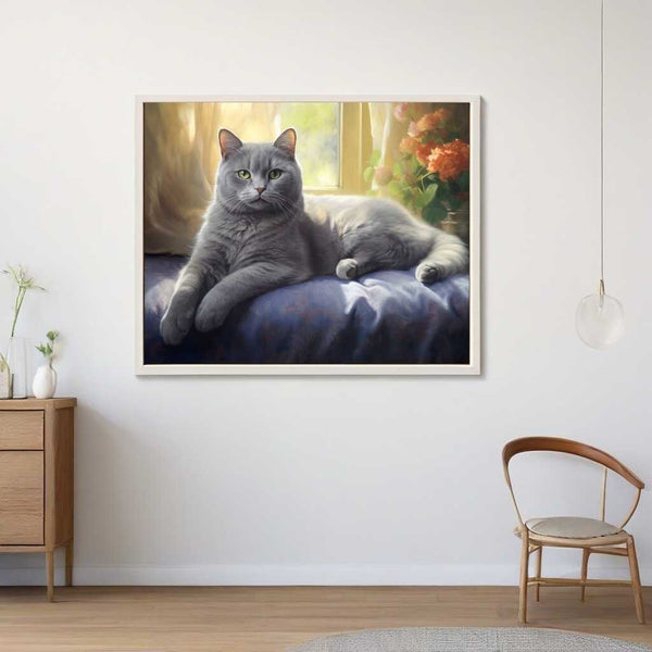 An Elegant Cat in the Sunlight — Diamond Painting Kit, product view 2