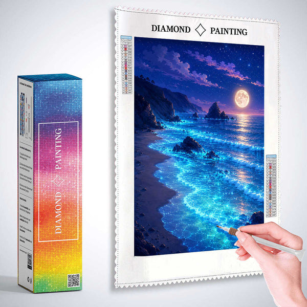 Moonlit Ocean Magic — Diamond Painting Kit, product view 3
